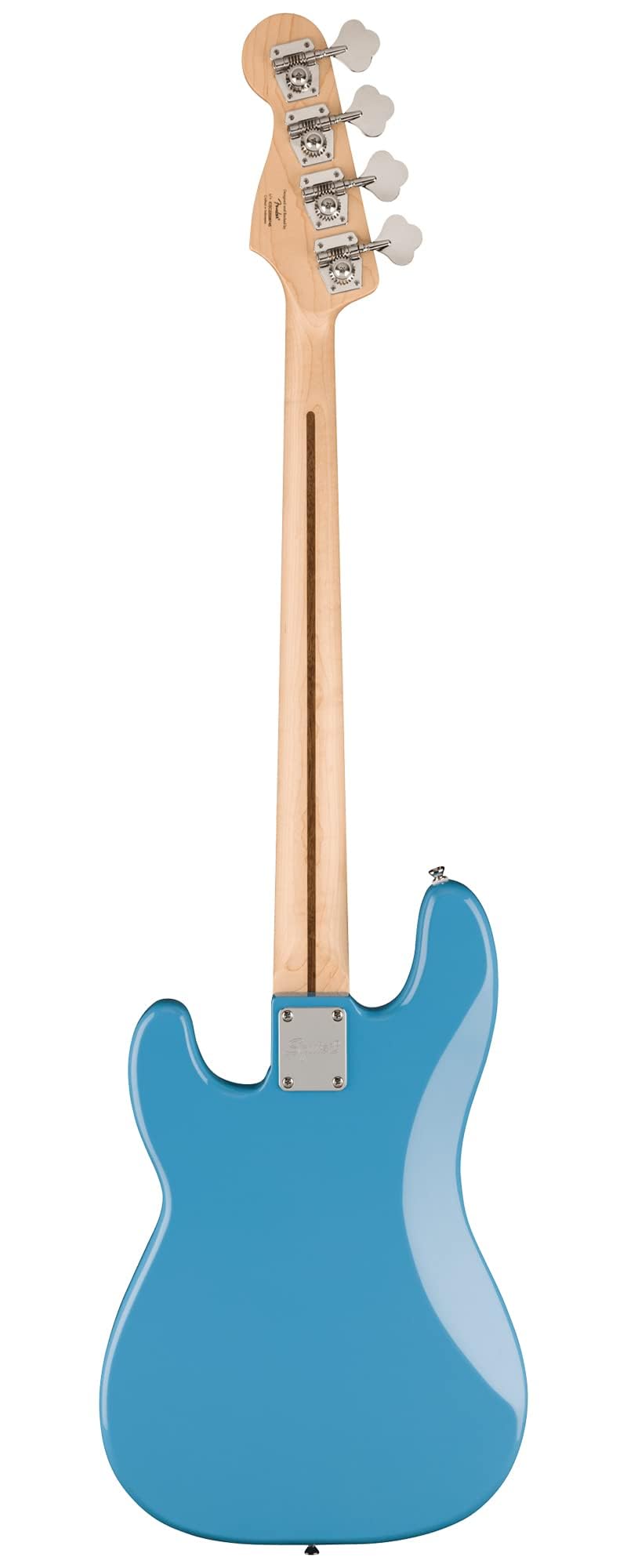 California Blue Precision Bass Guitar Bundle with Headphone Amp, Cable, Tuner, Strap S2118