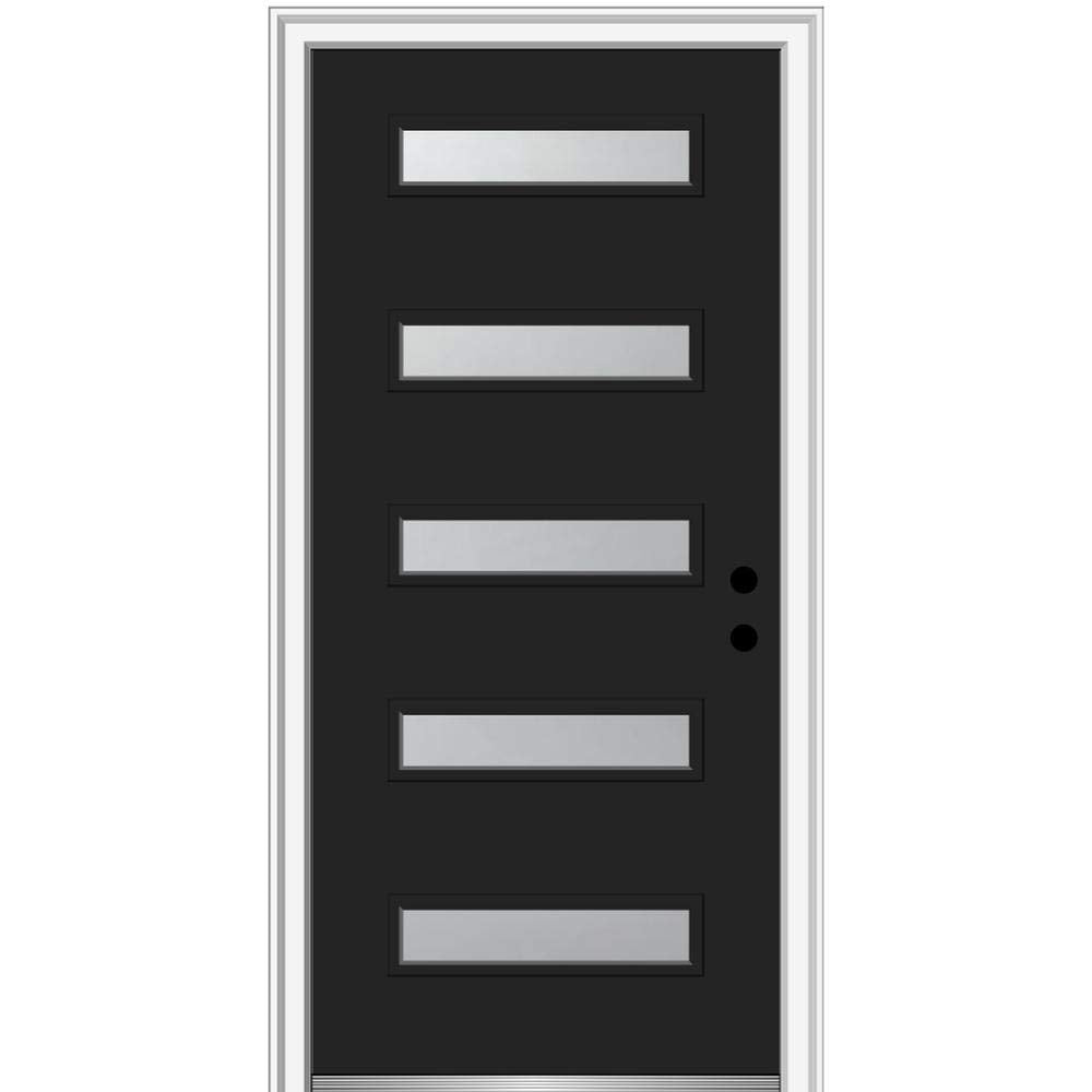 Exterior Single Door Steel 36" x 80" 5-Lite Left-Hand Inswing D745