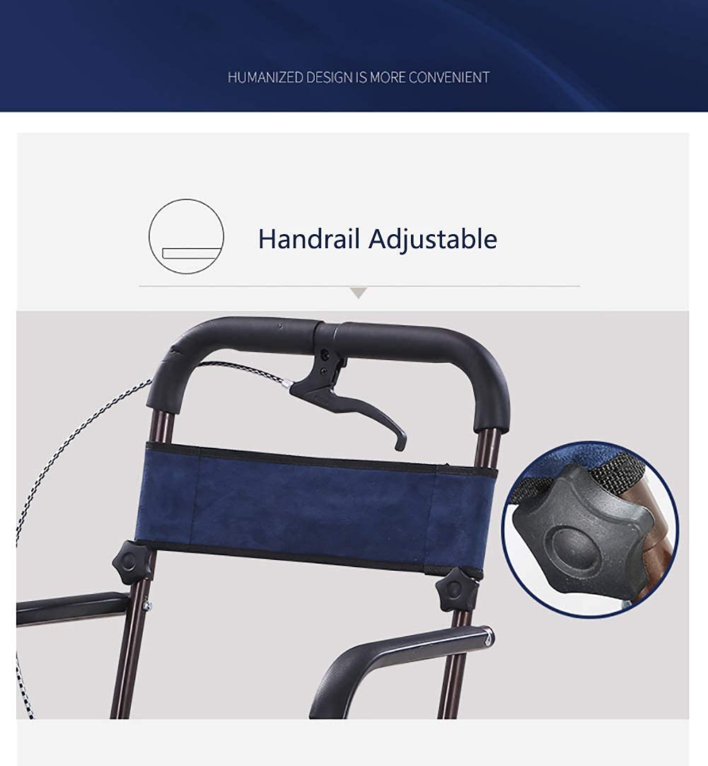 4 Wheel Folding Rollator Walker with Seat and Basket T231790