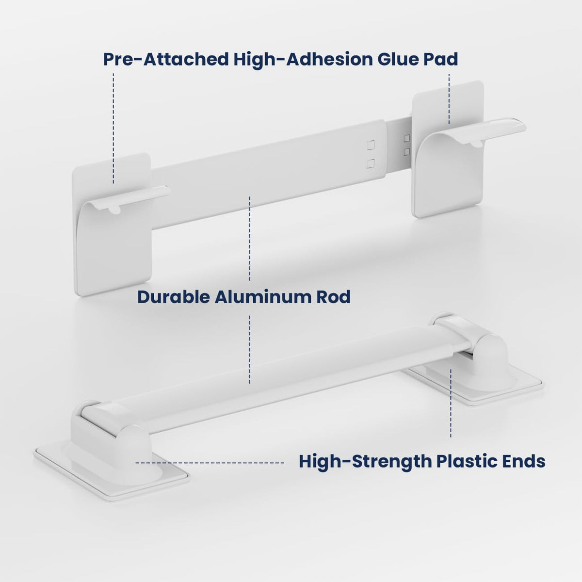 Adjustable RV Shower Corner Storage Bar and 14''x14'' RV Vent Cover 2pack A580