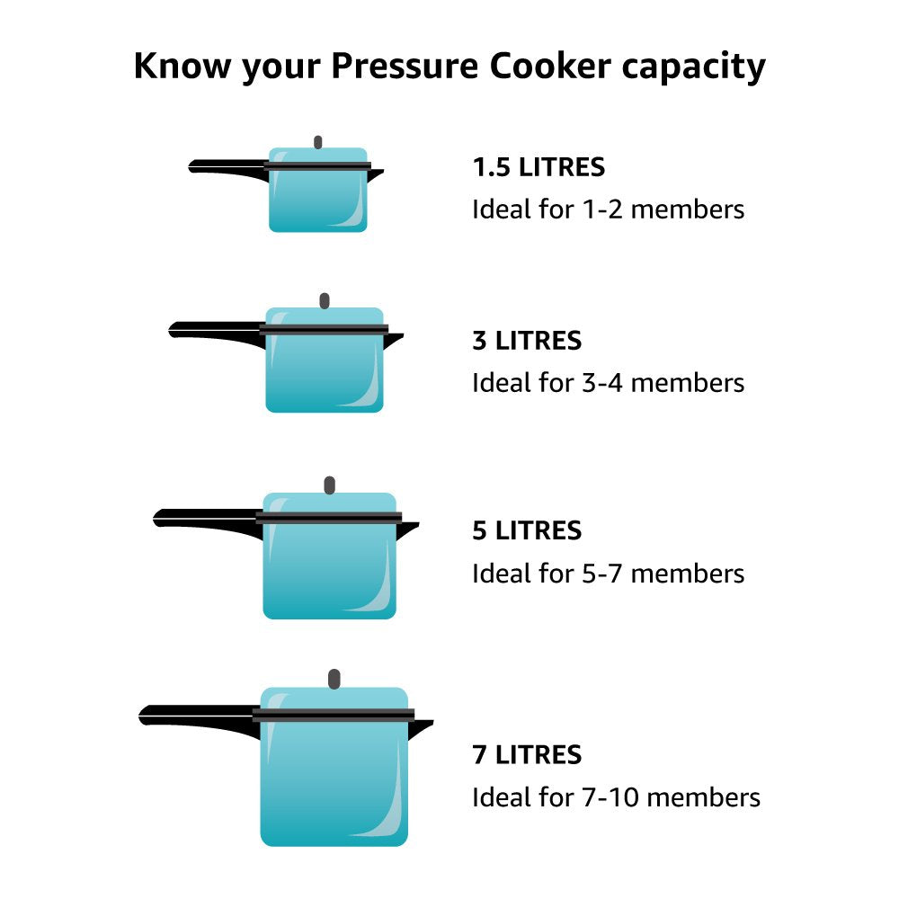 2 Litre Hard Anodised Pressure Cooker B558