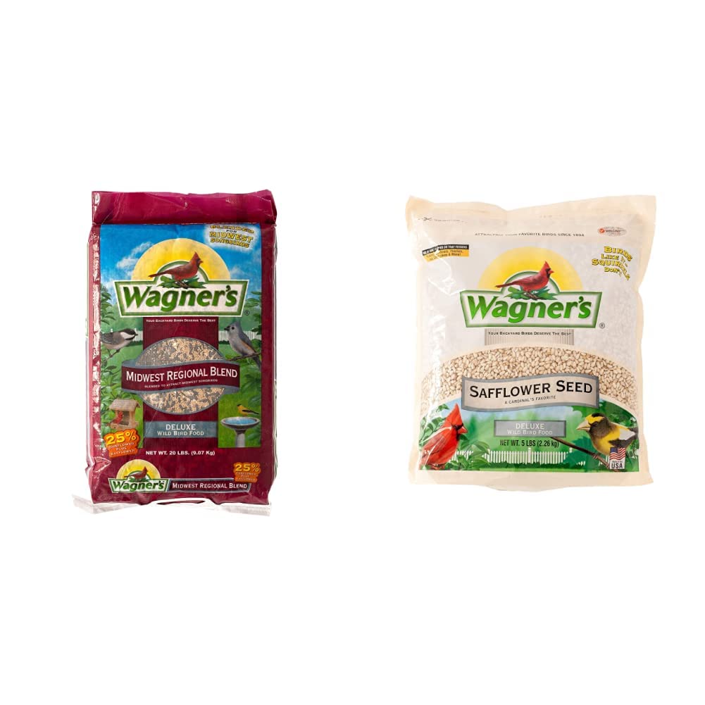 Bird Food Bundle 20 lbs and Safflower Seed 5 lbs G796