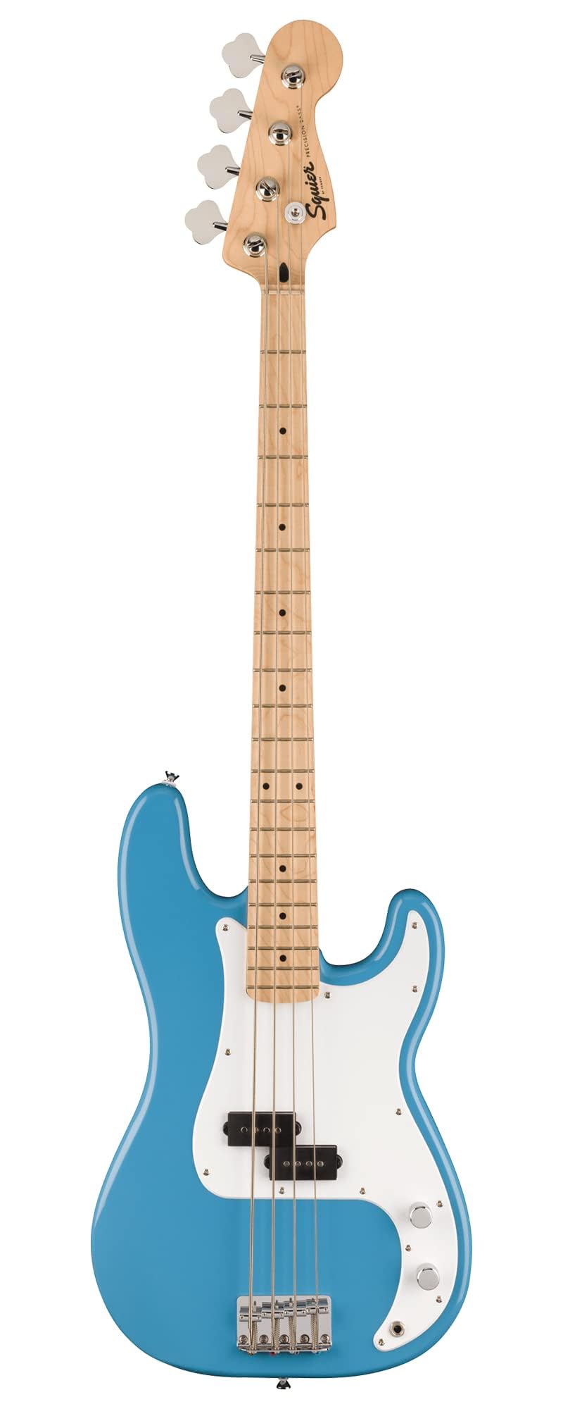 California Blue Precision Bass Guitar Bundle with Headphone Amp, Cable, Tuner, Strap S2118