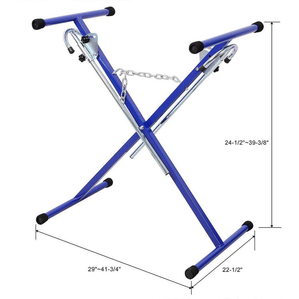 Folding Steel Bumper Stand, 200 LBS Capacity Adjustable with Extendable Arms E58769