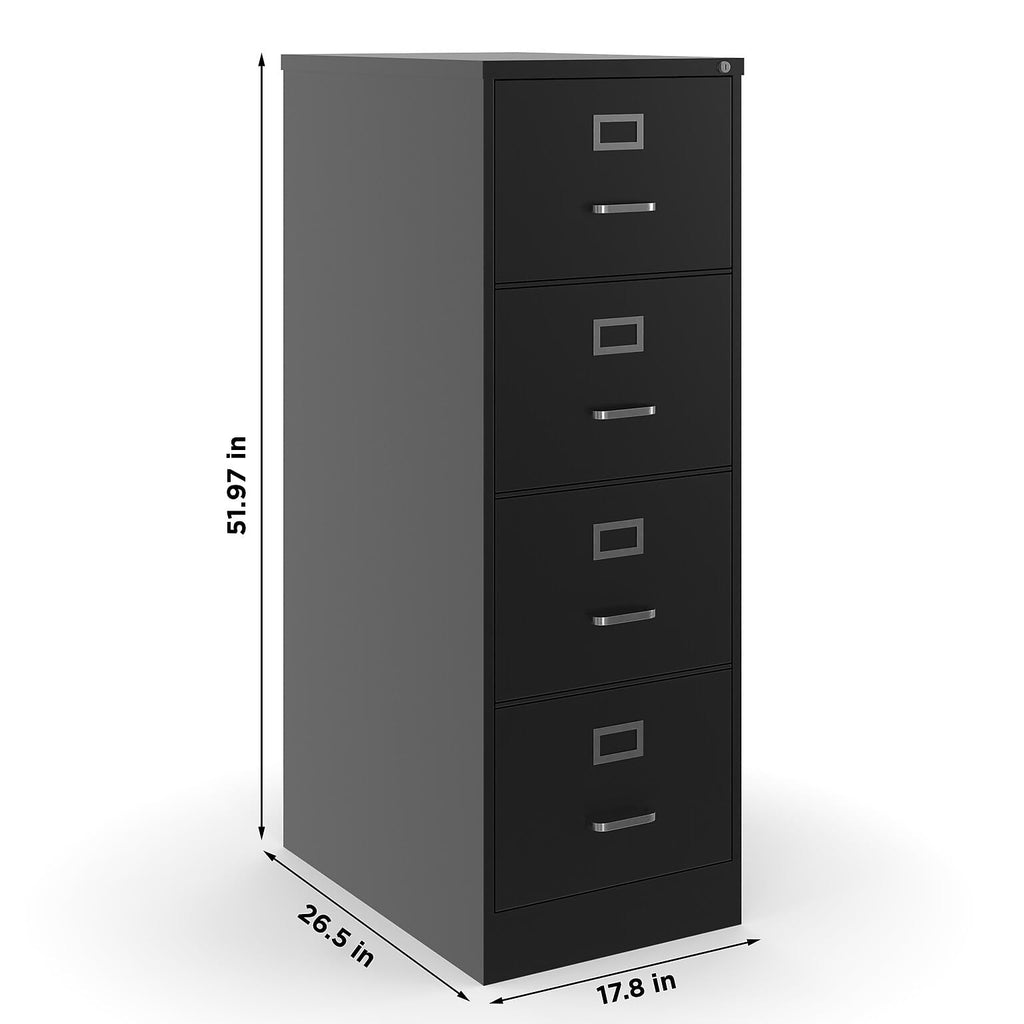 4 Drawer Black Vertical File Cabinet M465923