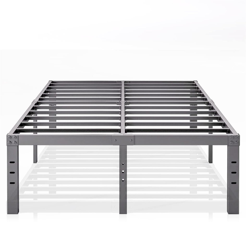 Queen Size 18 inch Tall Black Storage Bed Frame with Steel Slats M8623