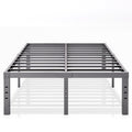 Queen Size 18 inch Tall Black Storage Bed Frame with Steel Slats M8623