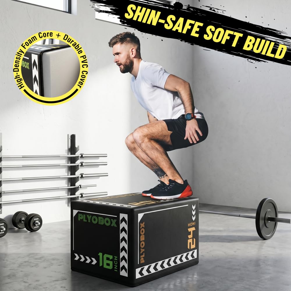 3-in-1 Non-Slip Foam Plyometric Jump Box Q79038