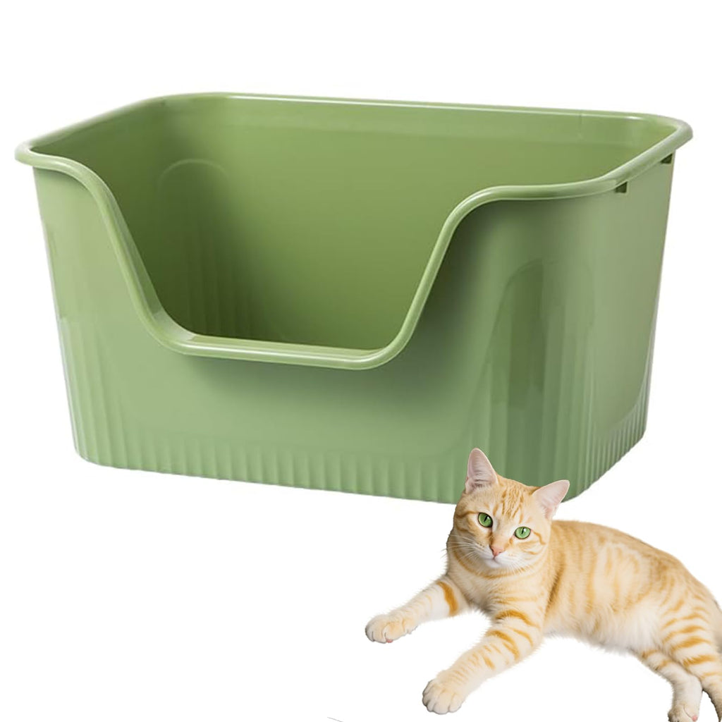 Large Cat Litter Box with High Sides and Low Entry H5825