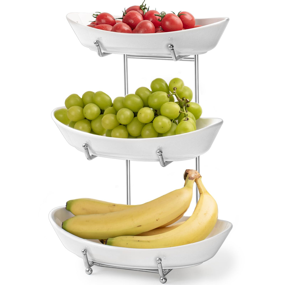 3 Tier Fruit Bowl Basket with Metal Stand F3064