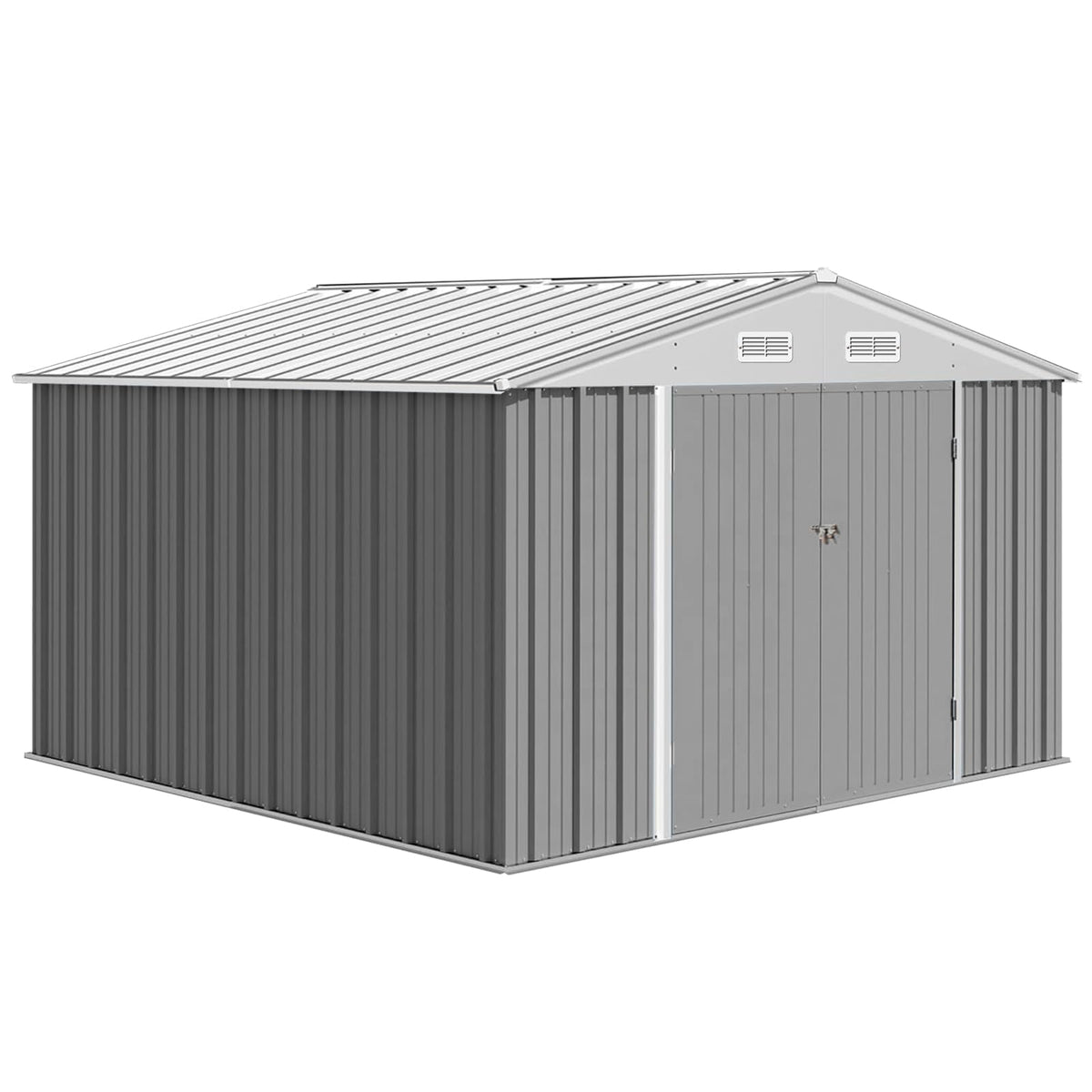 12X10FT Metal Storage Shed with Lockable Doors B354
