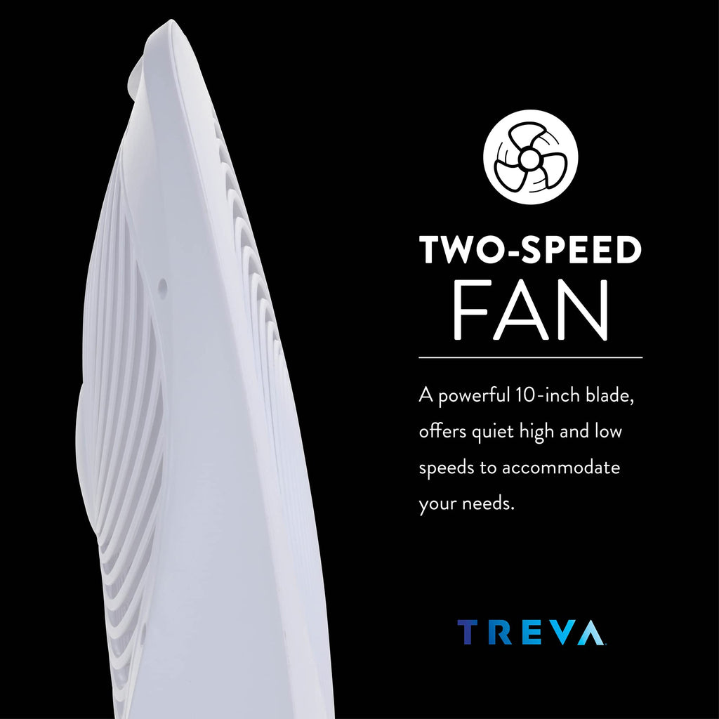 10 in Portable 2-Speed Desk Fan White H329758