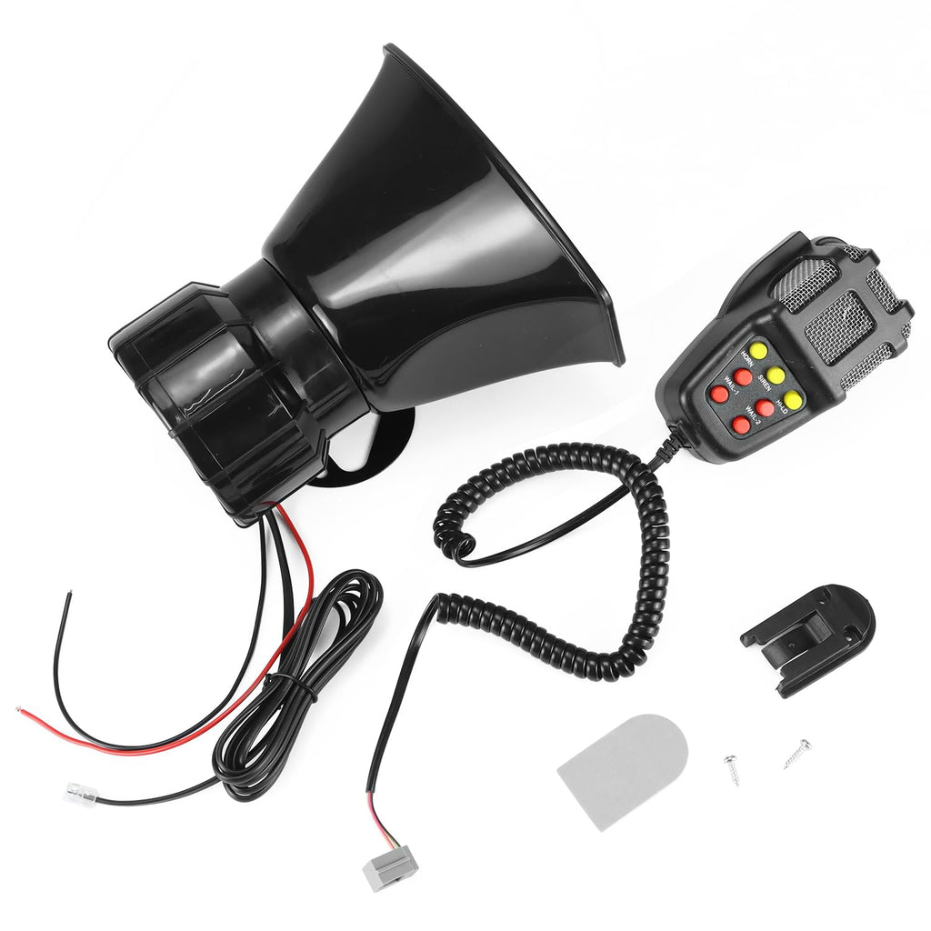 12V 100W 7-Sound Alarm Horn Siren Speaker U4986