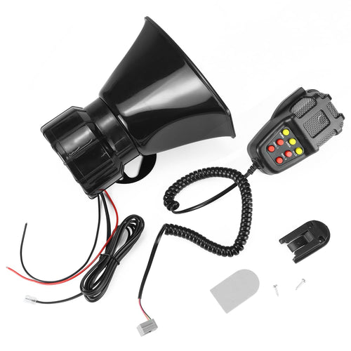 12V 100W 7-Sound Alarm Horn Siren Speaker U4986