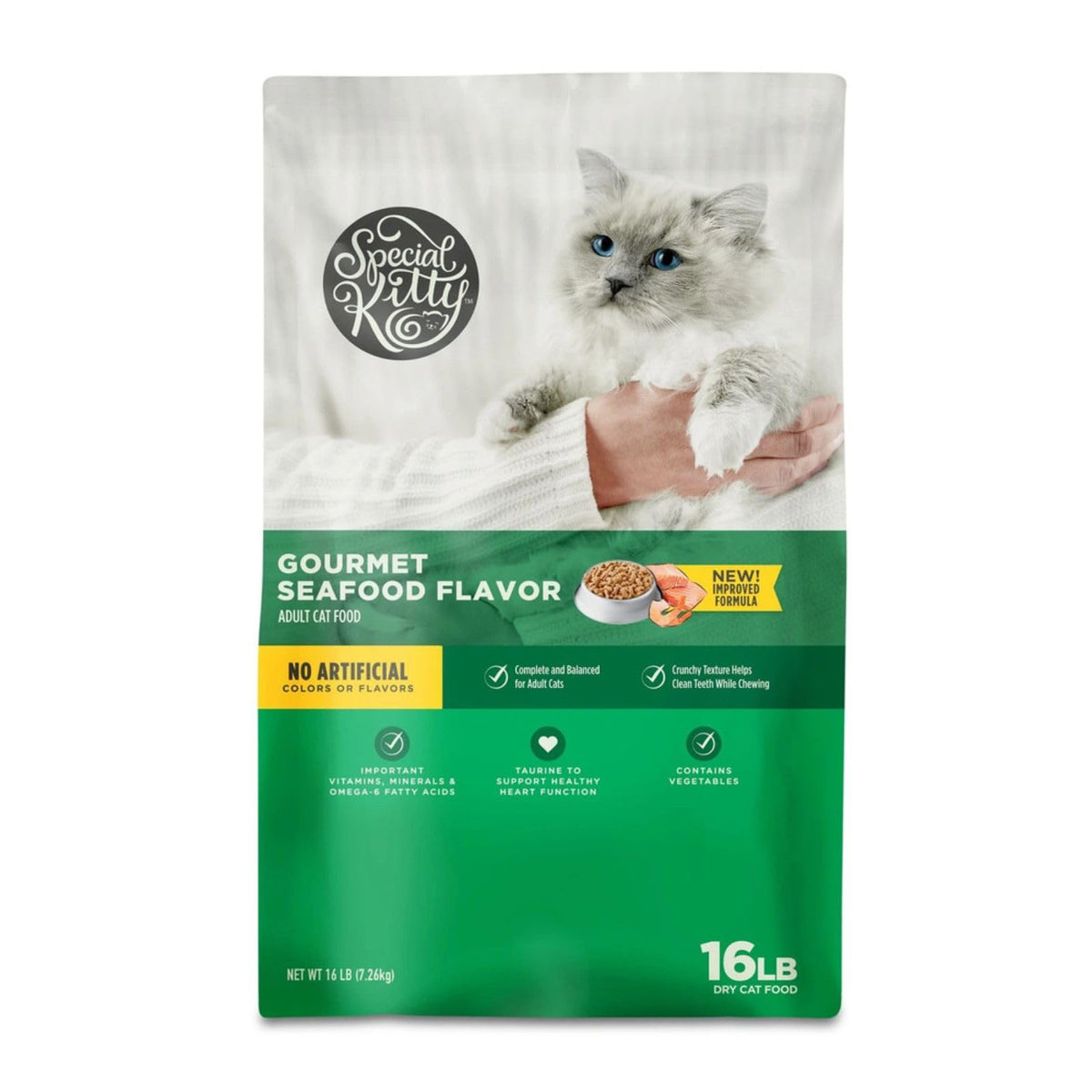 Seafood Blend Dry Cat Food 16 lb Bag O519