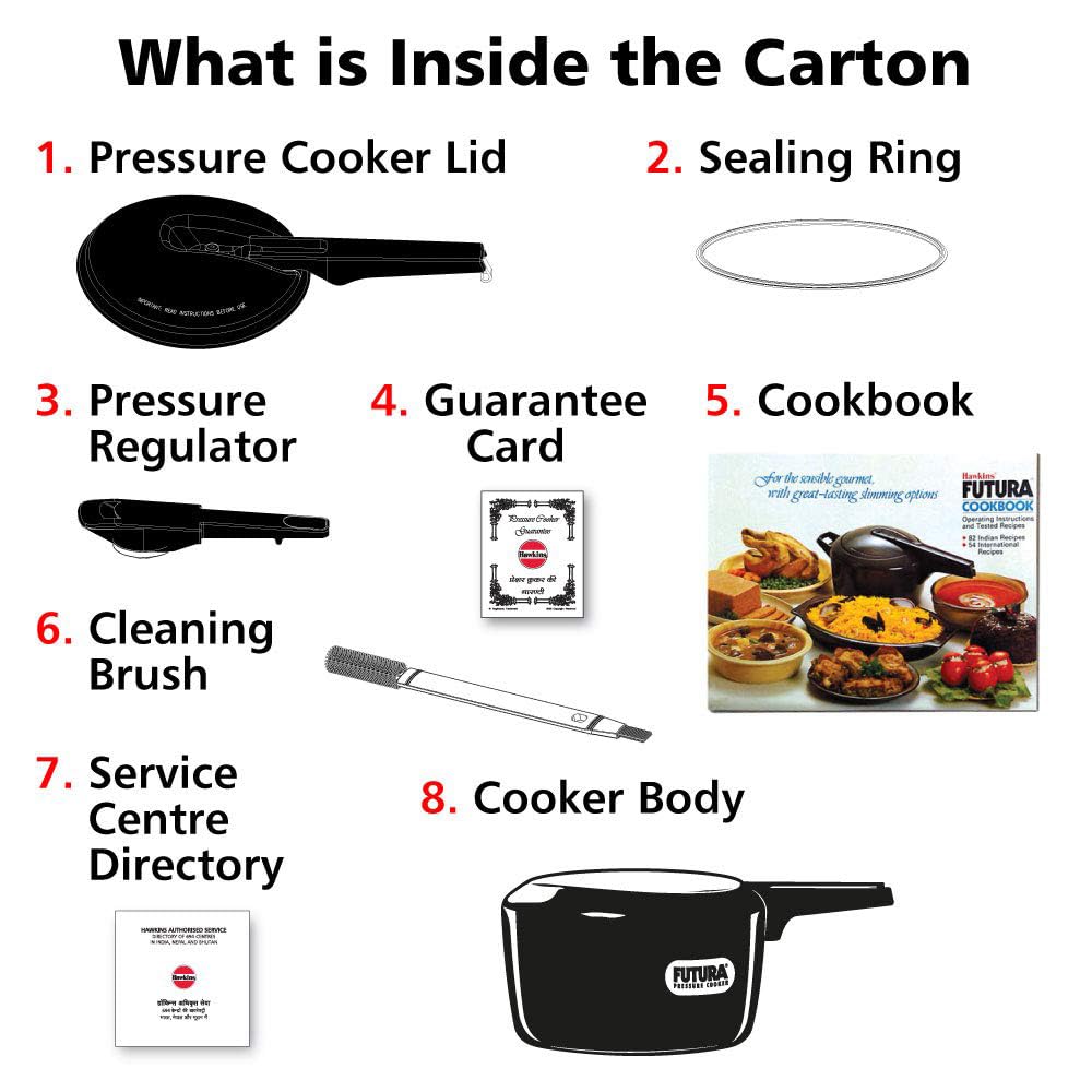 2 Litre Hard Anodised Pressure Cooker B558