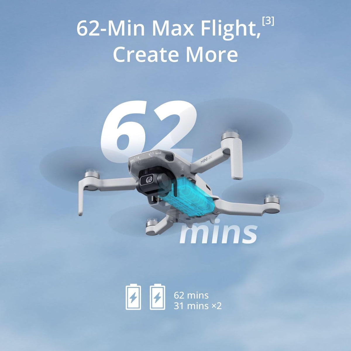 4K Camera Drone with 3-Axis Gimbal, 2 Batteries I8658
