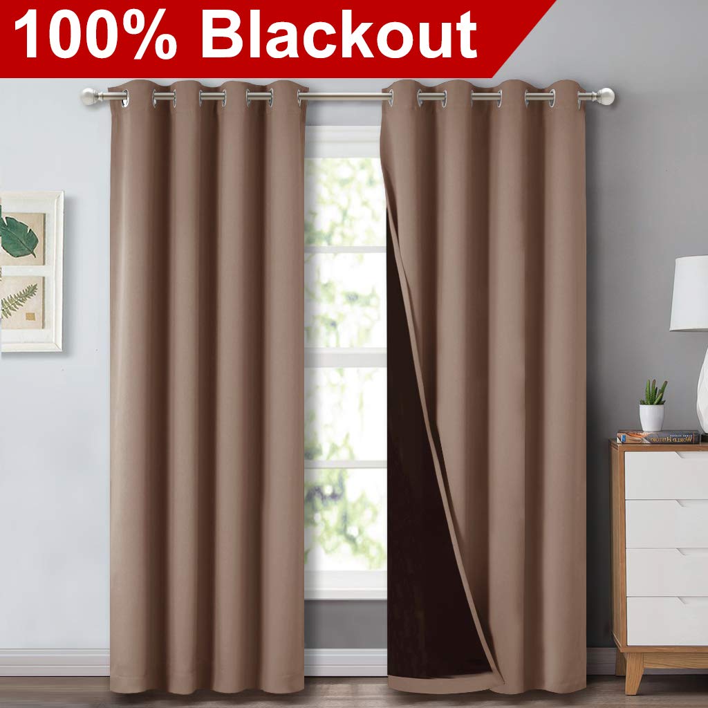 Cappuccino Blackout Curtains 52" x 84" 2 Panels G8067