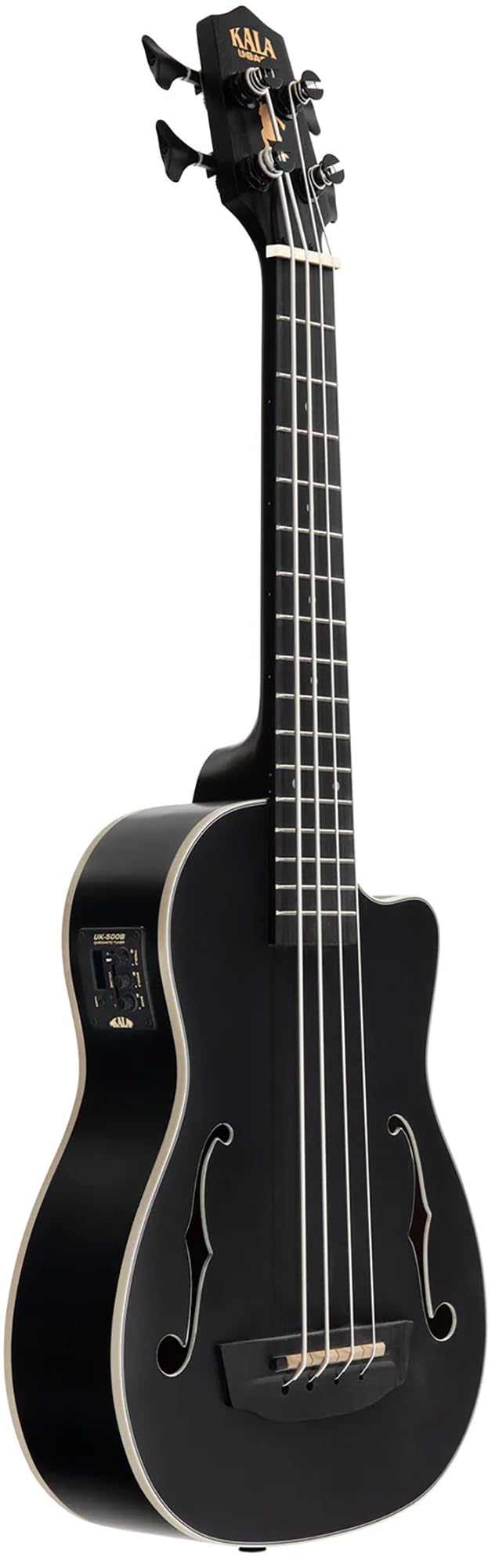 Black Mahogany Acoustic-Electric Ukulele Bass with Case X6890