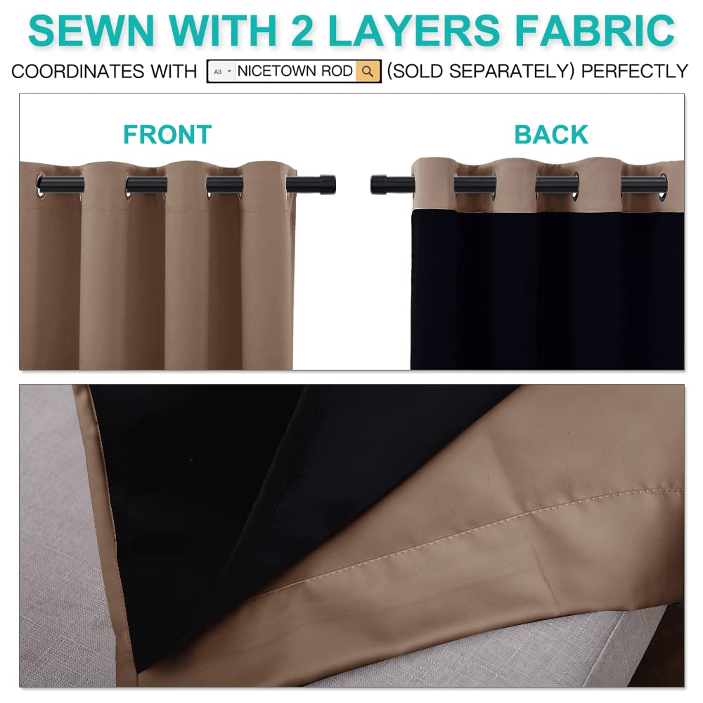 Cappuccino Blackout Curtains 52" x 84" 2 Panels G8067