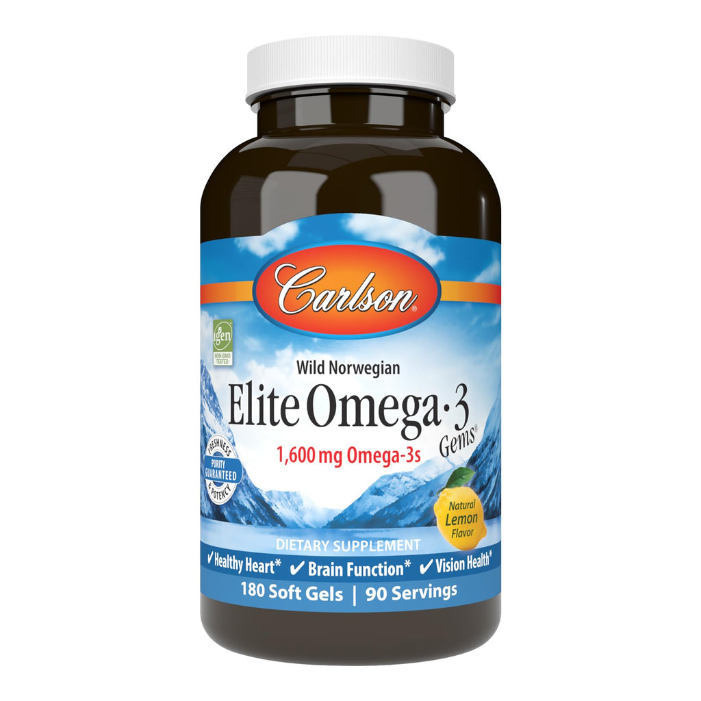 Omega-3 1600 mg Lemon 180 Softgels W7841