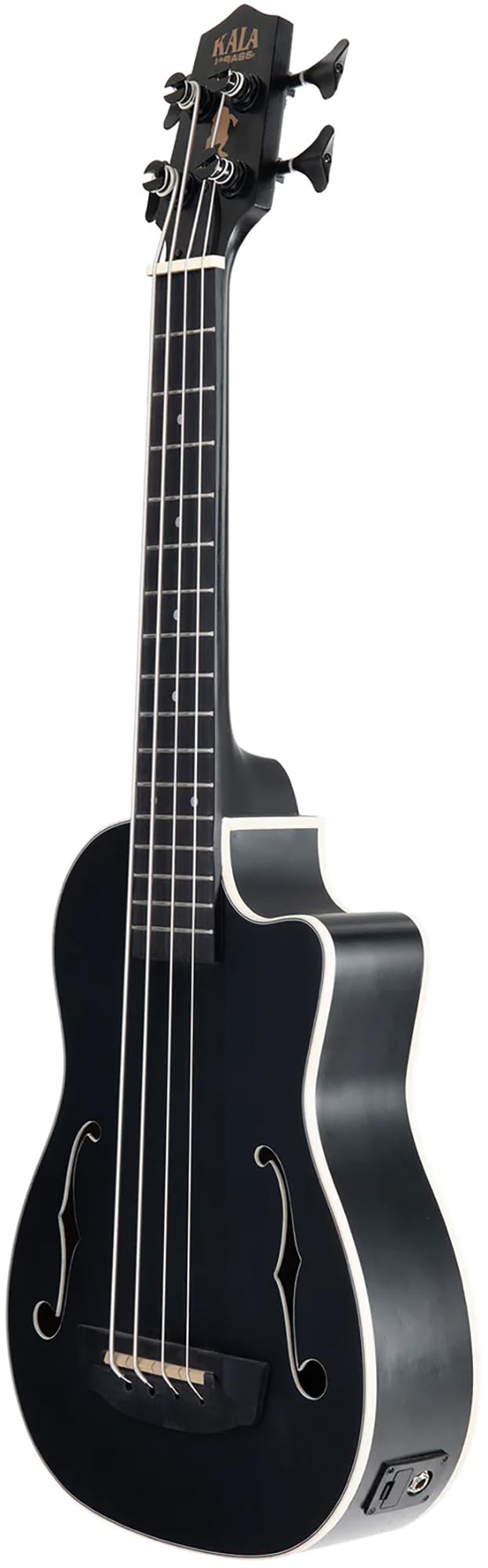 Black Mahogany Acoustic-Electric Ukulele Bass with Case X6890