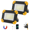 2-Pack Magnetic LED Work Lights USB Rechargeable 40W B800