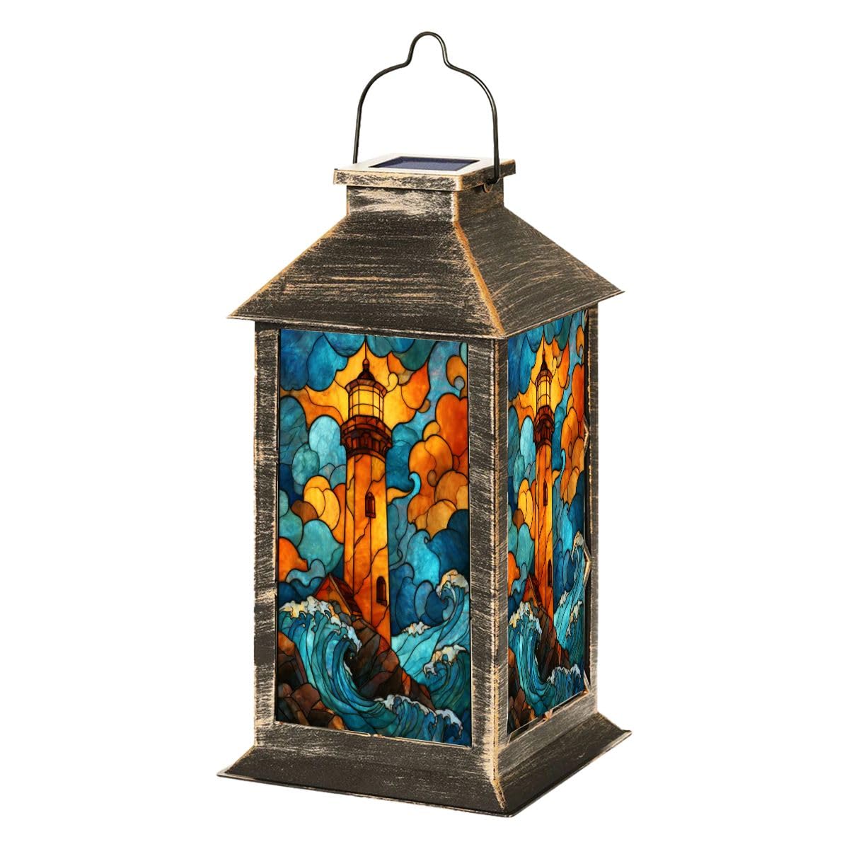 Solar Powered Outdoor Waterproof Hanging Lantern Y707822