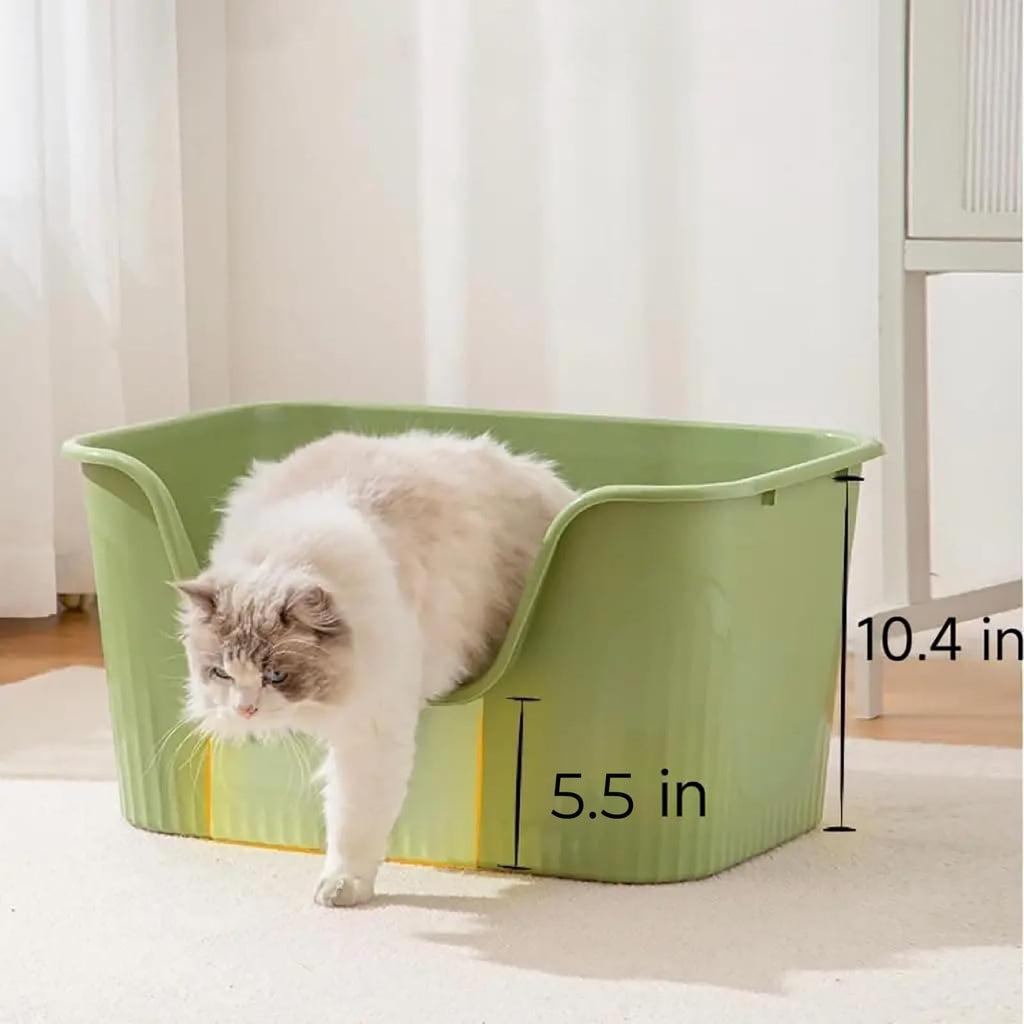 Large Cat Litter Box with High Sides and Low Entry H5825