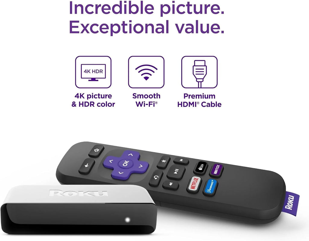 4K HDR Streaming Media Player with HDMI Cable Y466293