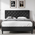 Queen Faux Leather Bed Frame with Headboard Z6797