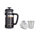 French Press 12 oz, Stainless Steel Espresso Cups 5 oz Set of 2 B53501