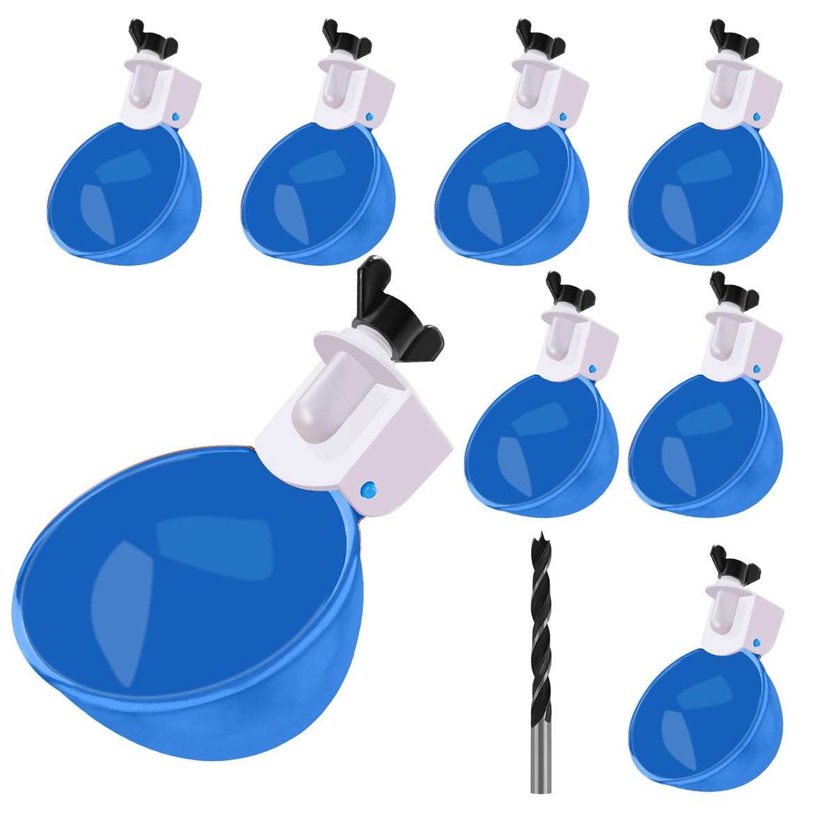8 Packs Blue Large Chicken Waterer Cups D22395