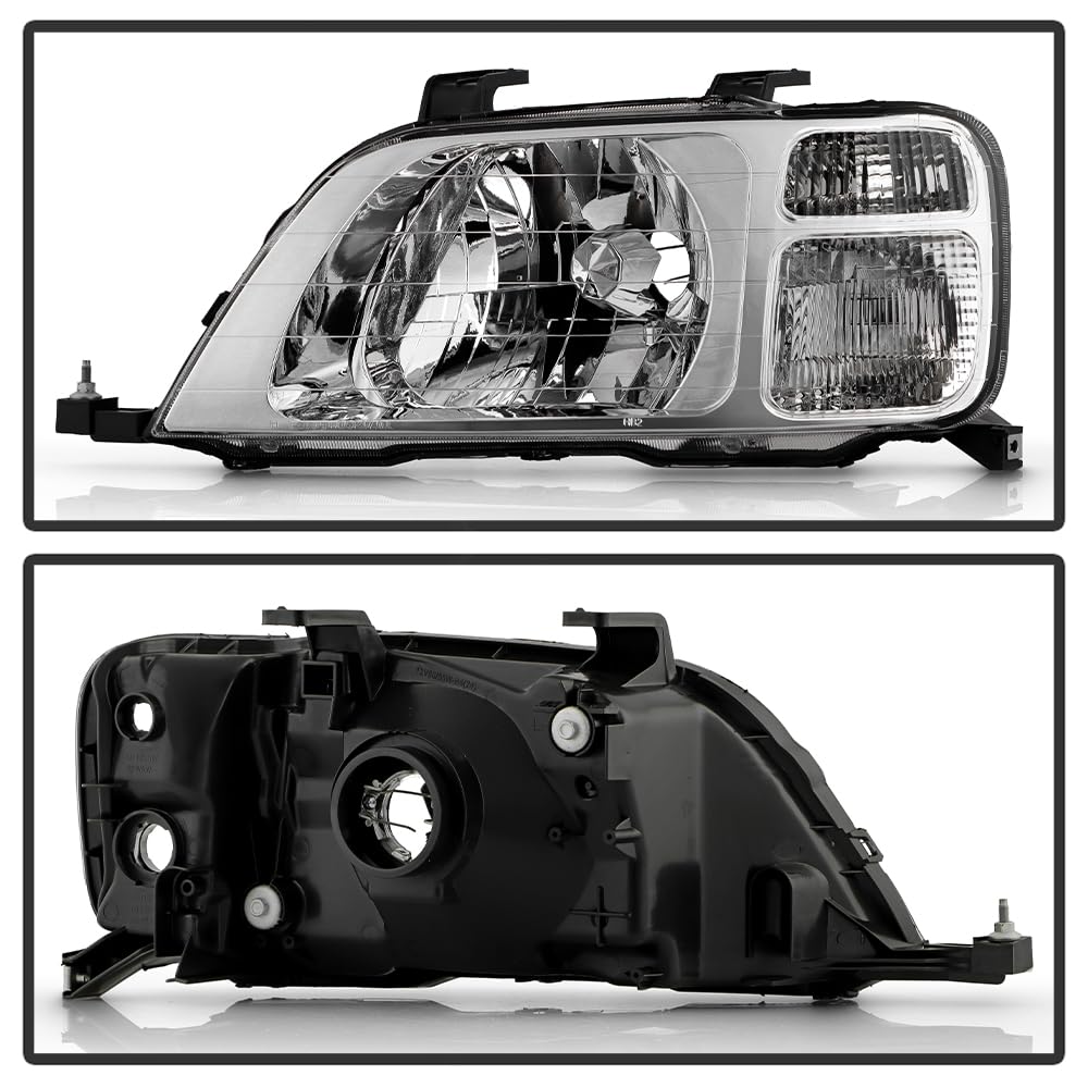 Black Headlights Headlamps Pair Replacement Left+Right Z179