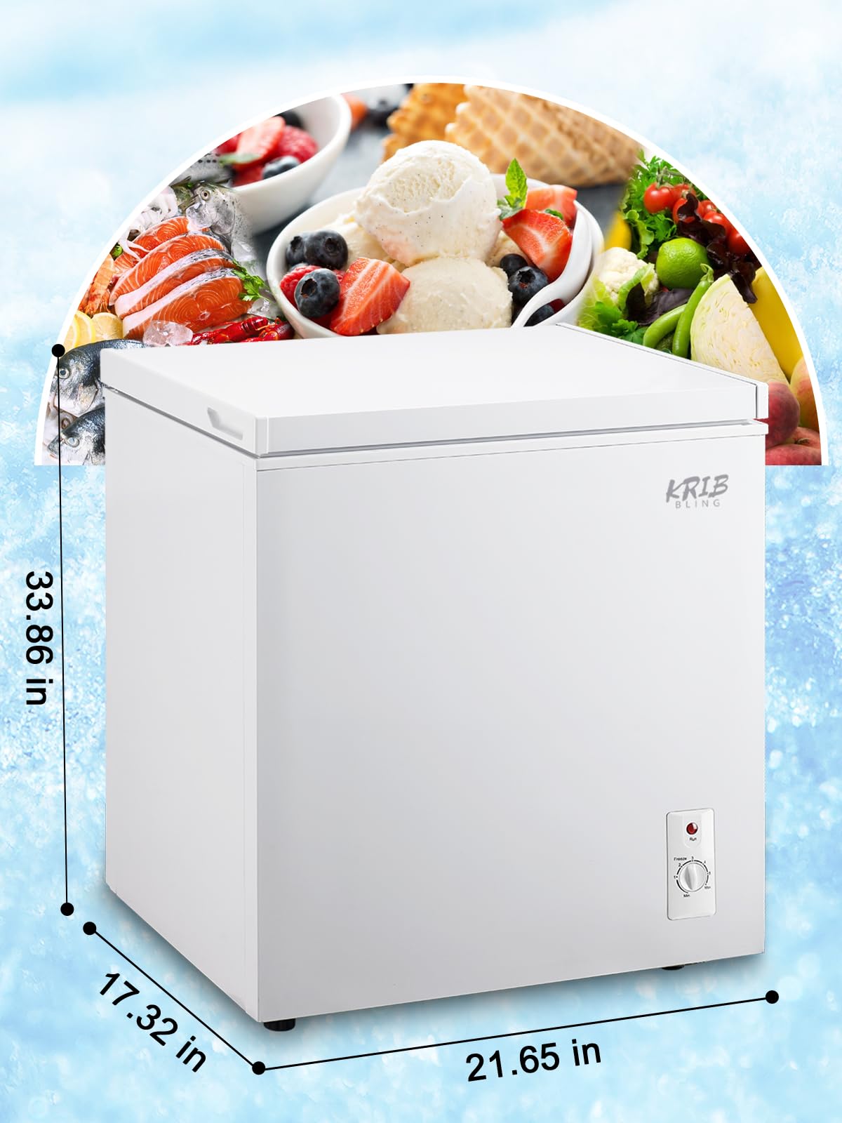 7.0 Cu.Ft White Mini Chest Freezer Q6875