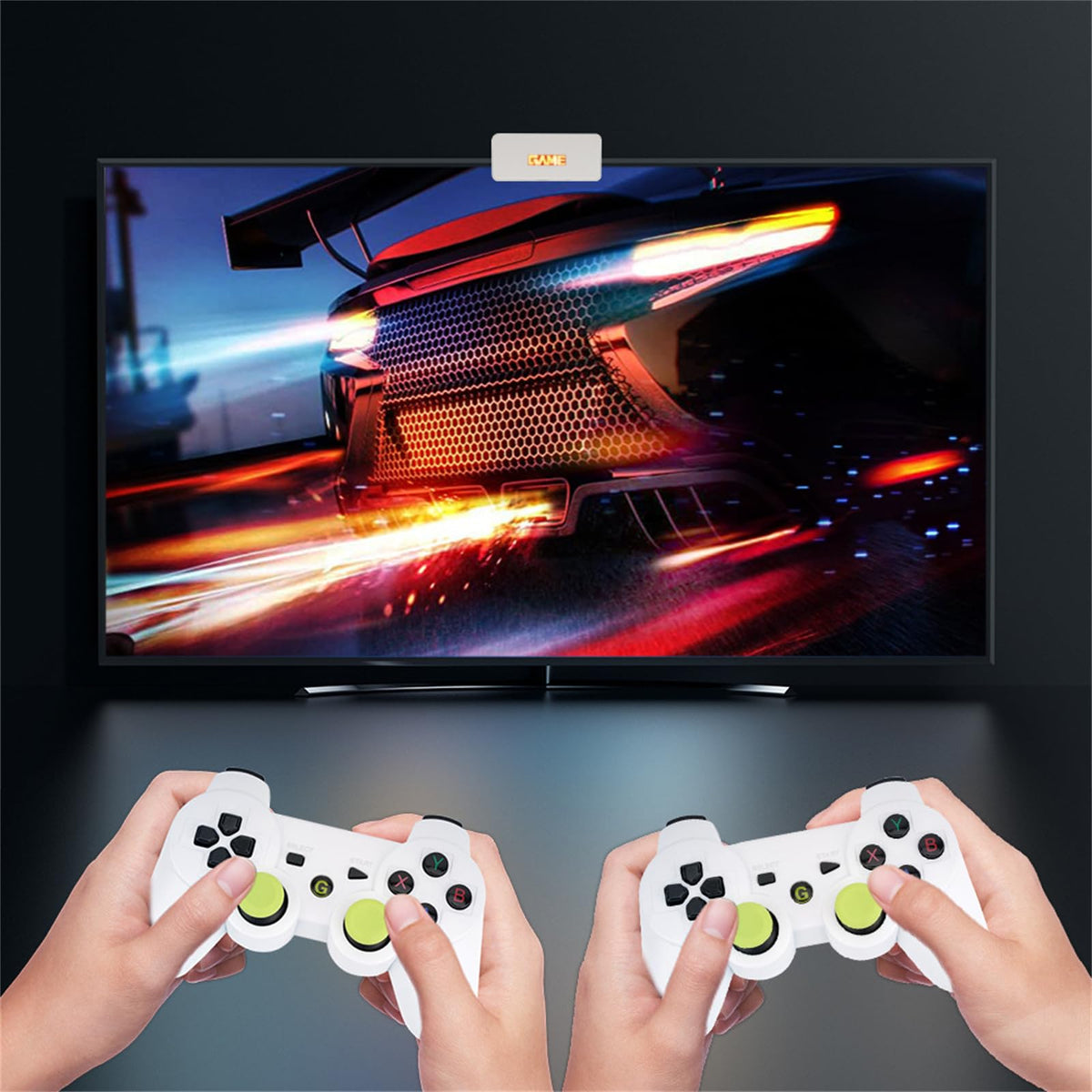 Retro Game Console 4K HD Wireless TV Stick Dual Handle Portable B994