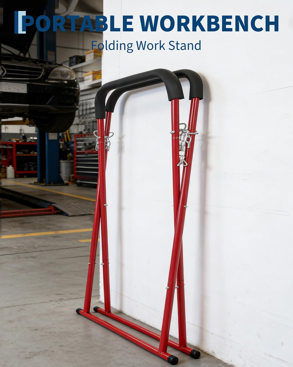Folding Auto Body Work Stand 500 LBS Capacity Adjustable Height L4062