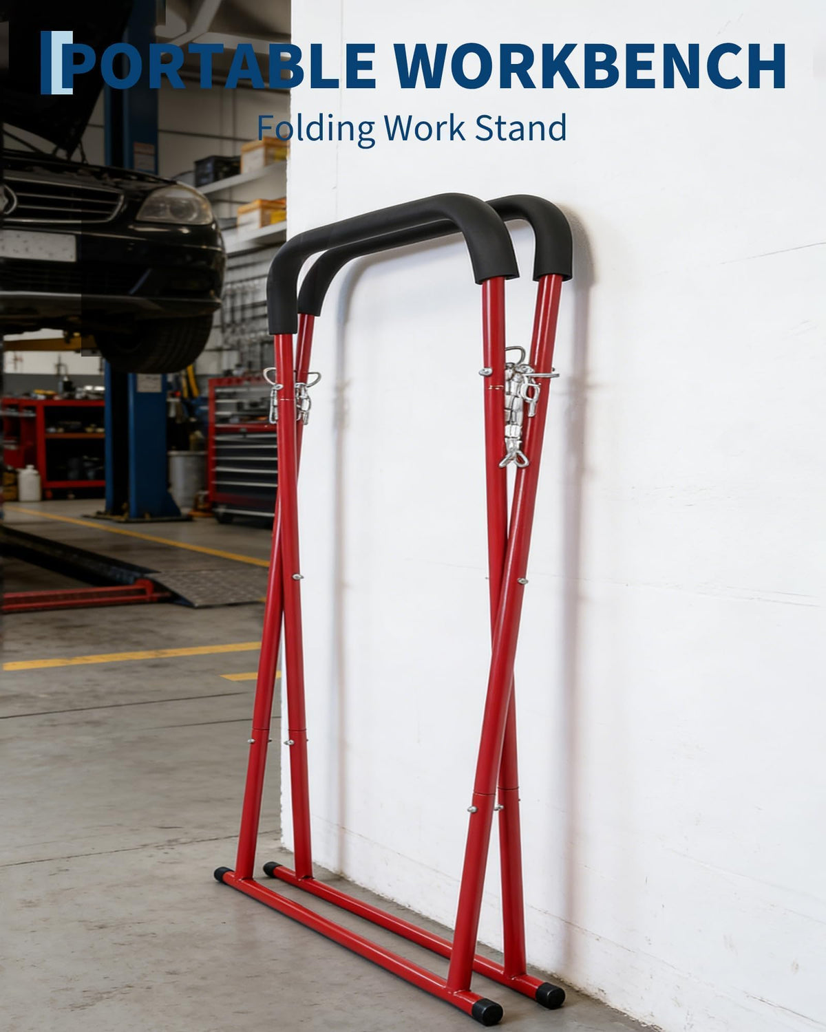 Folding Auto Body Work Stand 500 LBS Capacity Adjustable Height L4062