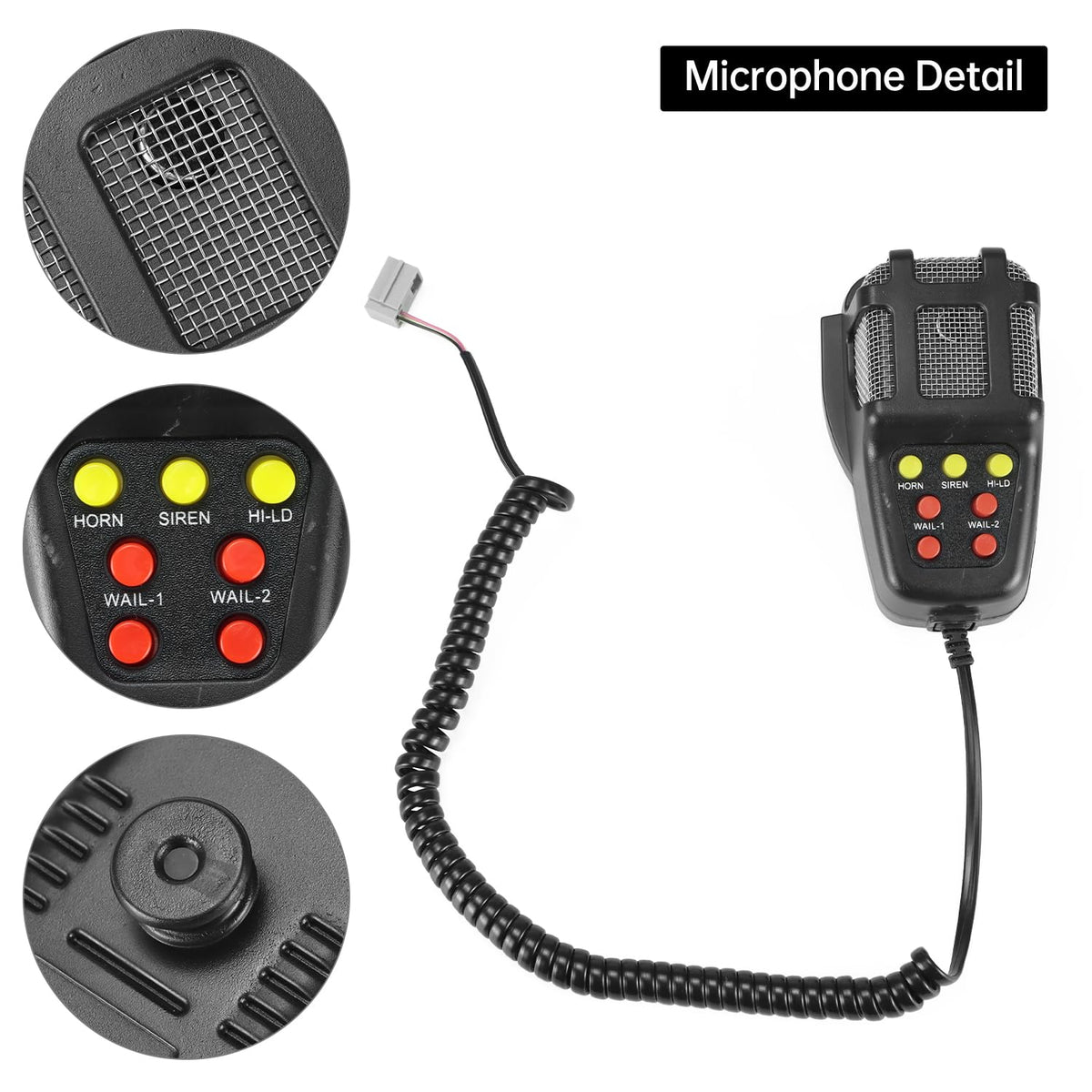 12V 100W 7-Sound Alarm Horn Siren Speaker U4986