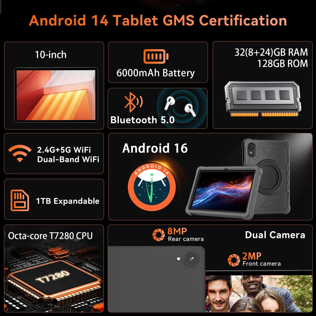 10 Inch Android 16 Tablet 32GB RAM 128GB ROM Y388596