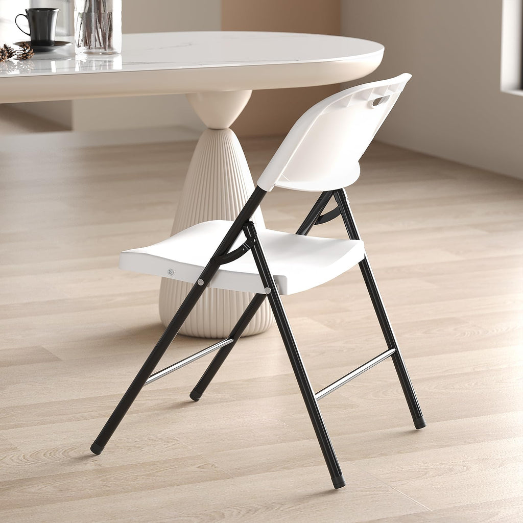 Heavy Duty Plastic Folding Chair with Reinforced Steel Frame V306