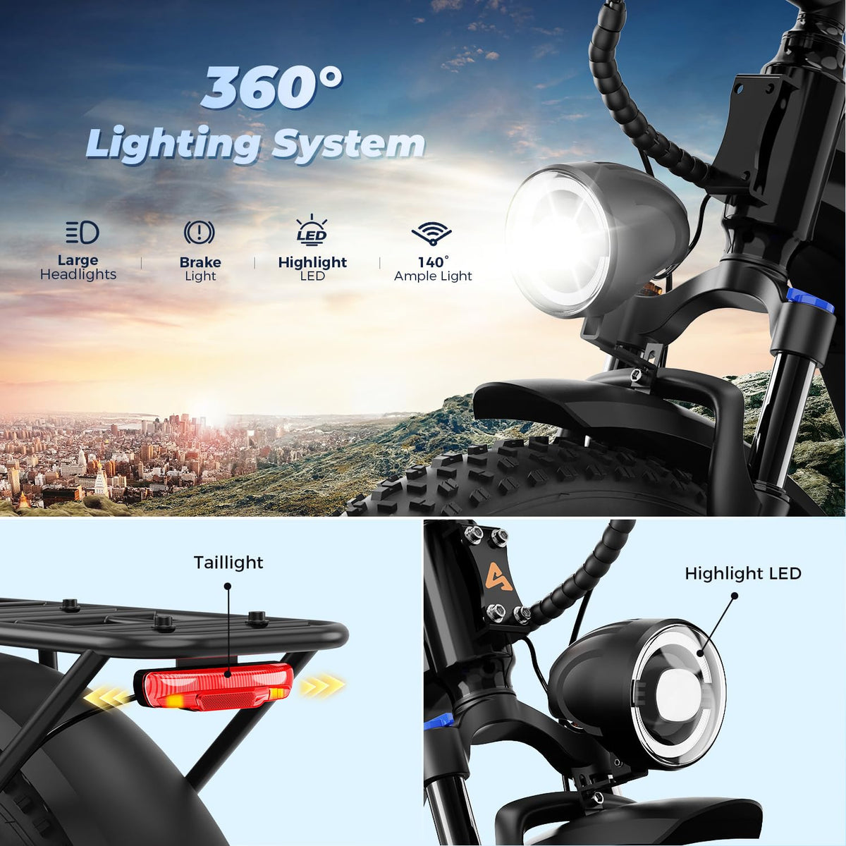 Electric Bike 26 x 4 Fat Tires X4135