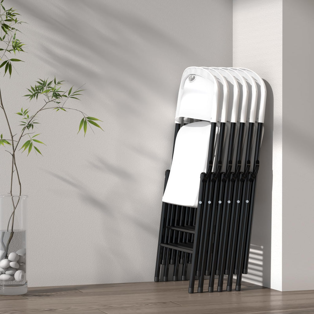 Heavy Duty Plastic Folding Chair with Reinforced Steel Frame V306