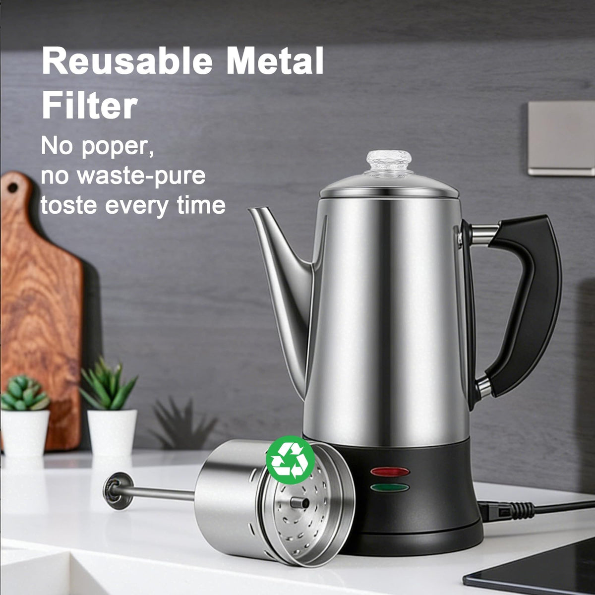 12 Cup Stainless Steel Electric Coffee Maker A917