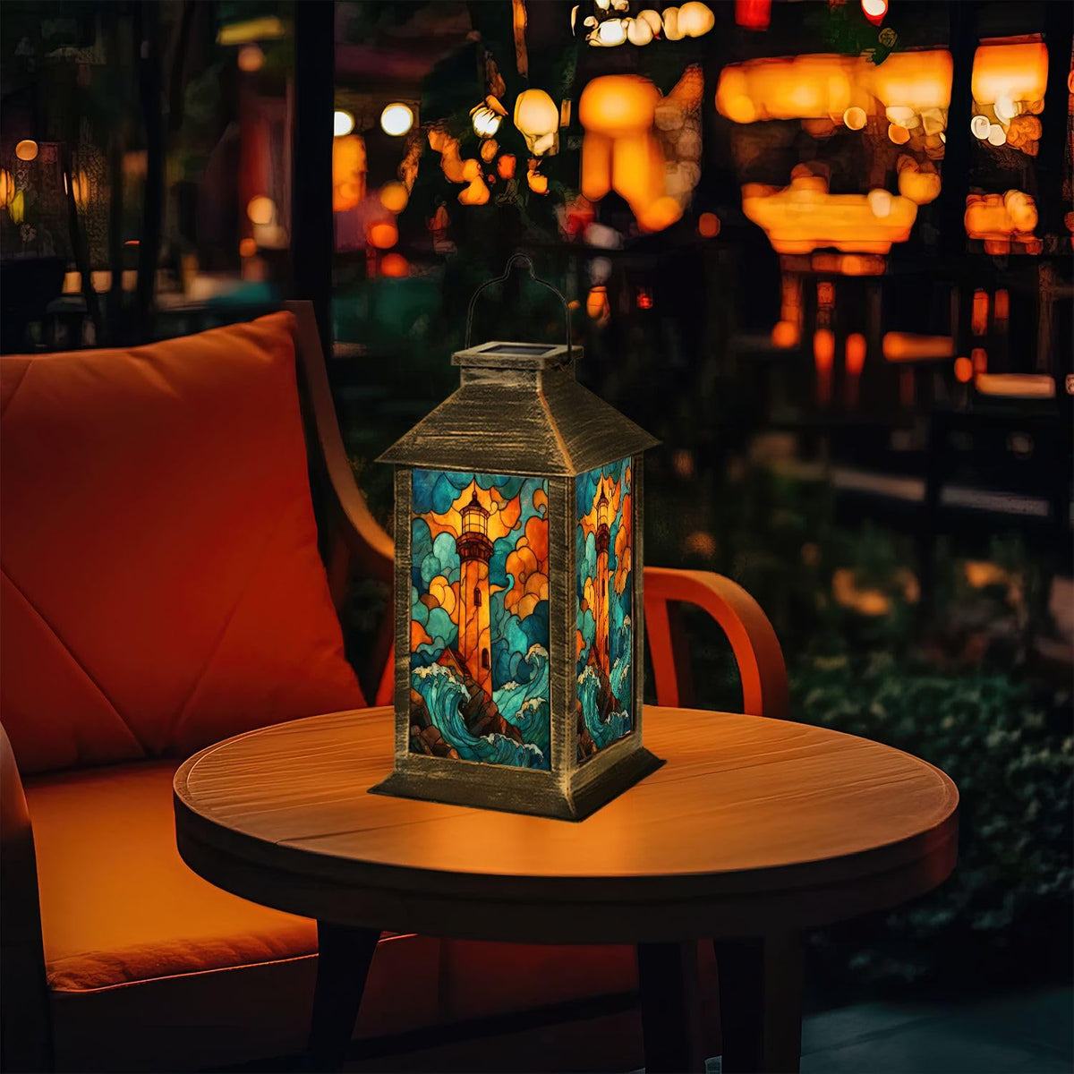 Solar Powered Outdoor Waterproof Hanging Lantern Y707822