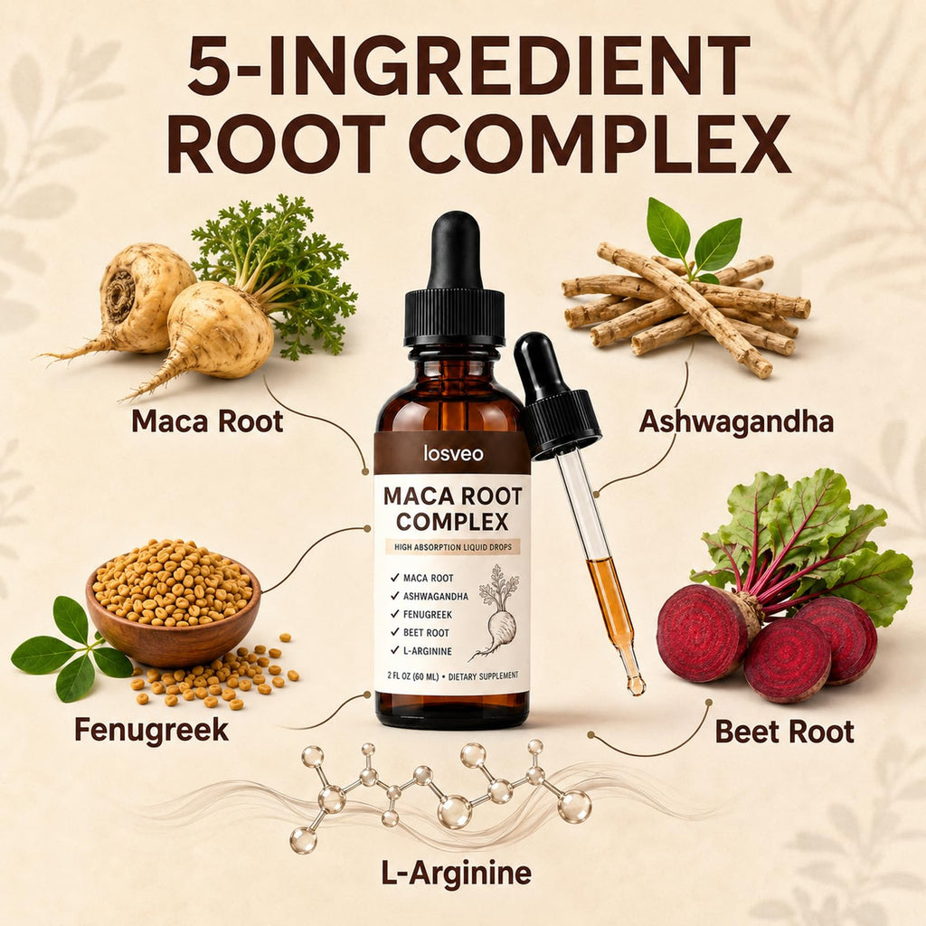 Maca Root Complex Drops with Ashwagandha, Fenugreek, Beet Root & L-Arginine, 2floz B348134