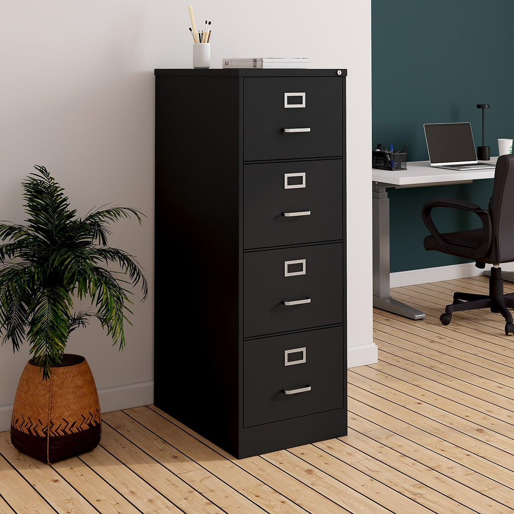 4 Drawer Black Vertical File Cabinet M465923