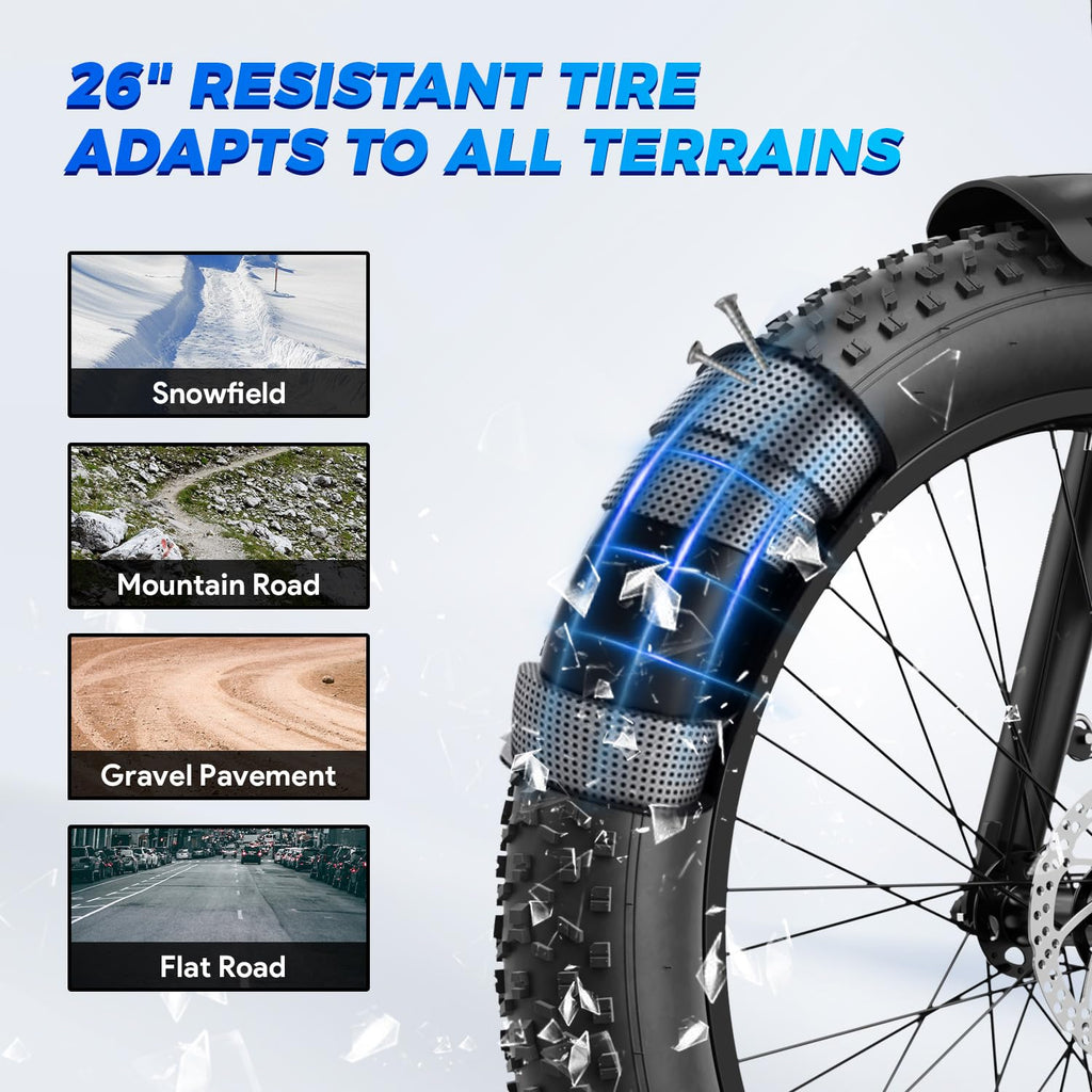 Electric Bike 26 x 4 Fat Tires X4135