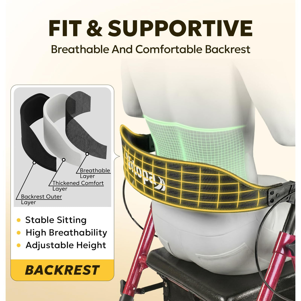 Foldable Rollator with Seat O31885
