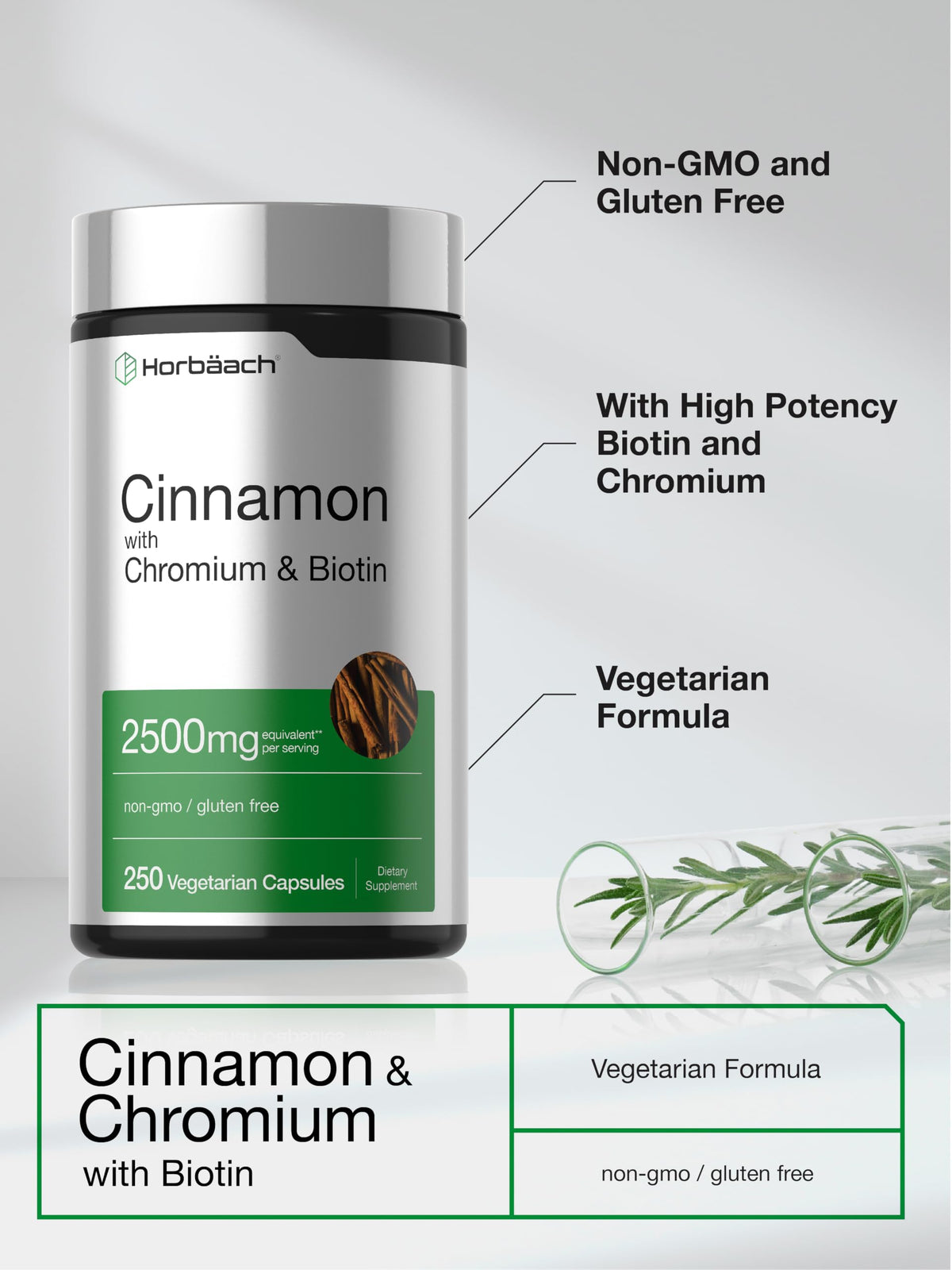 Cinnamon with Chromium & Biotin 250 Capsules Z31122